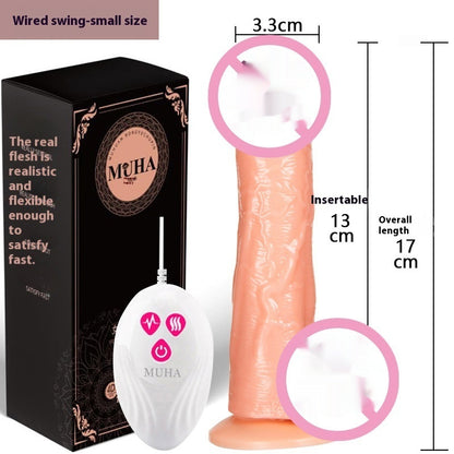 Charging Telescopic Remote Control Swing Heating Simulation Tongue Licking Vibrator For Women