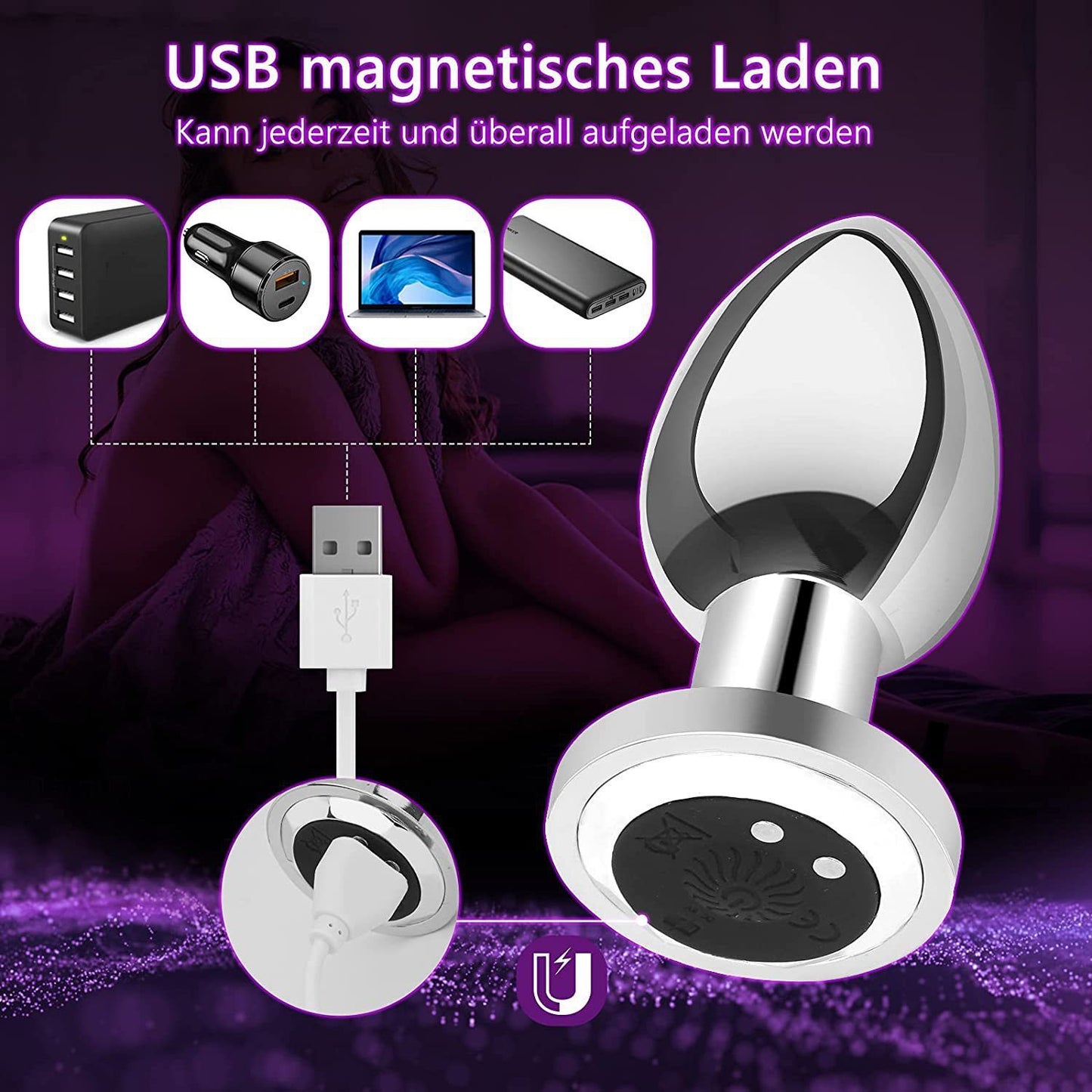 Remote Control Magnetic Charging Metal Plug