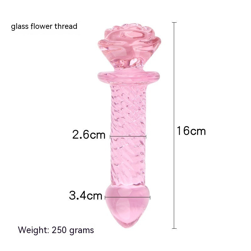 Rose Crystal Dildo For Women