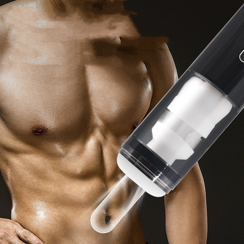 Male Automatic TPE Soft Rubber Airplane Bottle Vibrator