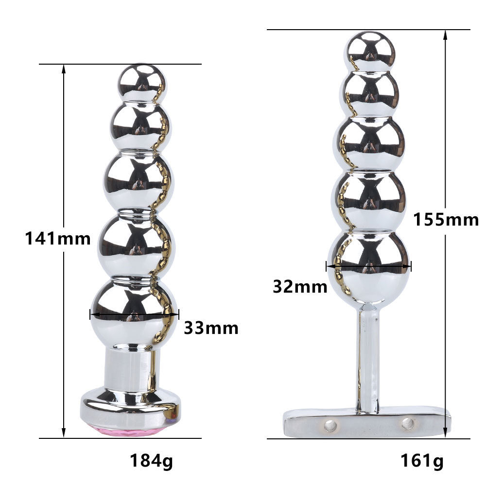 उच्च गुणवत्ता धातु गुदा मोती और योनि डिल्डो वयस्क खिलौना