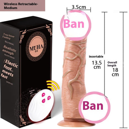 Charging Telescopic Remote Control Swing Heating Simulation Tongue Licking Vibrator For Women