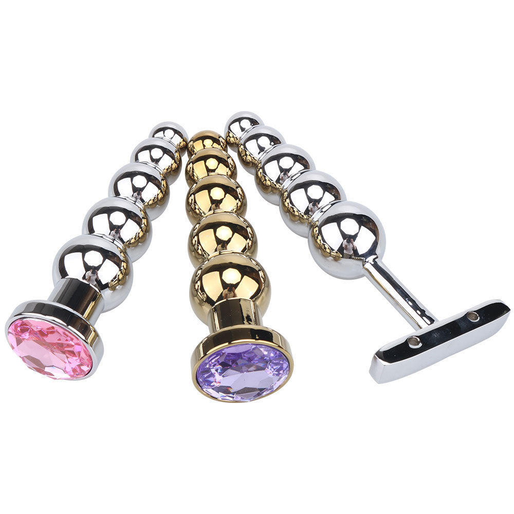 High quality metal anal beads & Vagina dildo adult toy