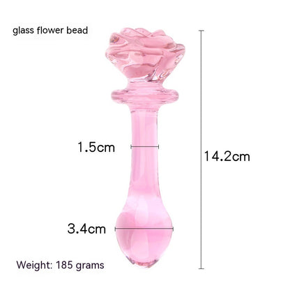 Rose Crystal Dildo For Women