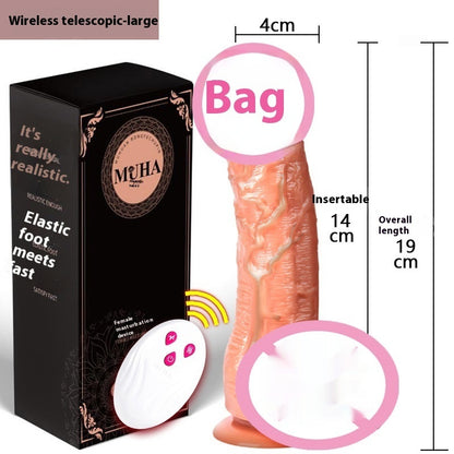 Charging Telescopic Remote Control Swing Heating Simulation Tongue Licking Vibrator For Women