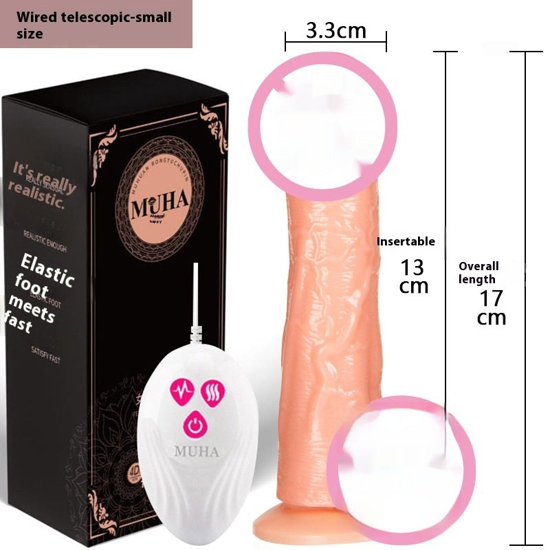 Charging Telescopic Remote Control Swing Heating Simulation Tongue Licking Vibrator For Women