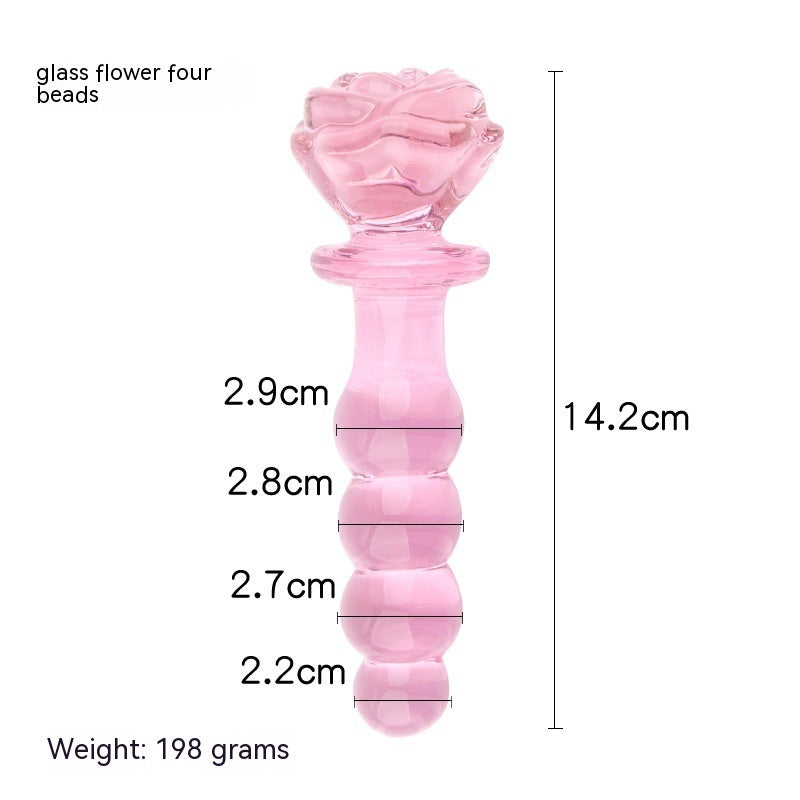 Rose Crystal Dildo For Women