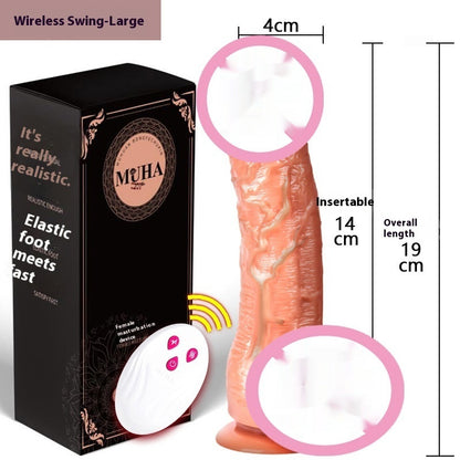 Charging Telescopic Remote Control Swing Heating Simulation Tongue Licking Vibrator For Women