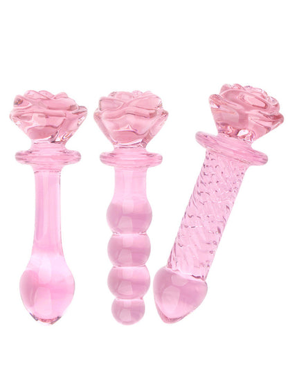 Rose Crystal Dildo For Women