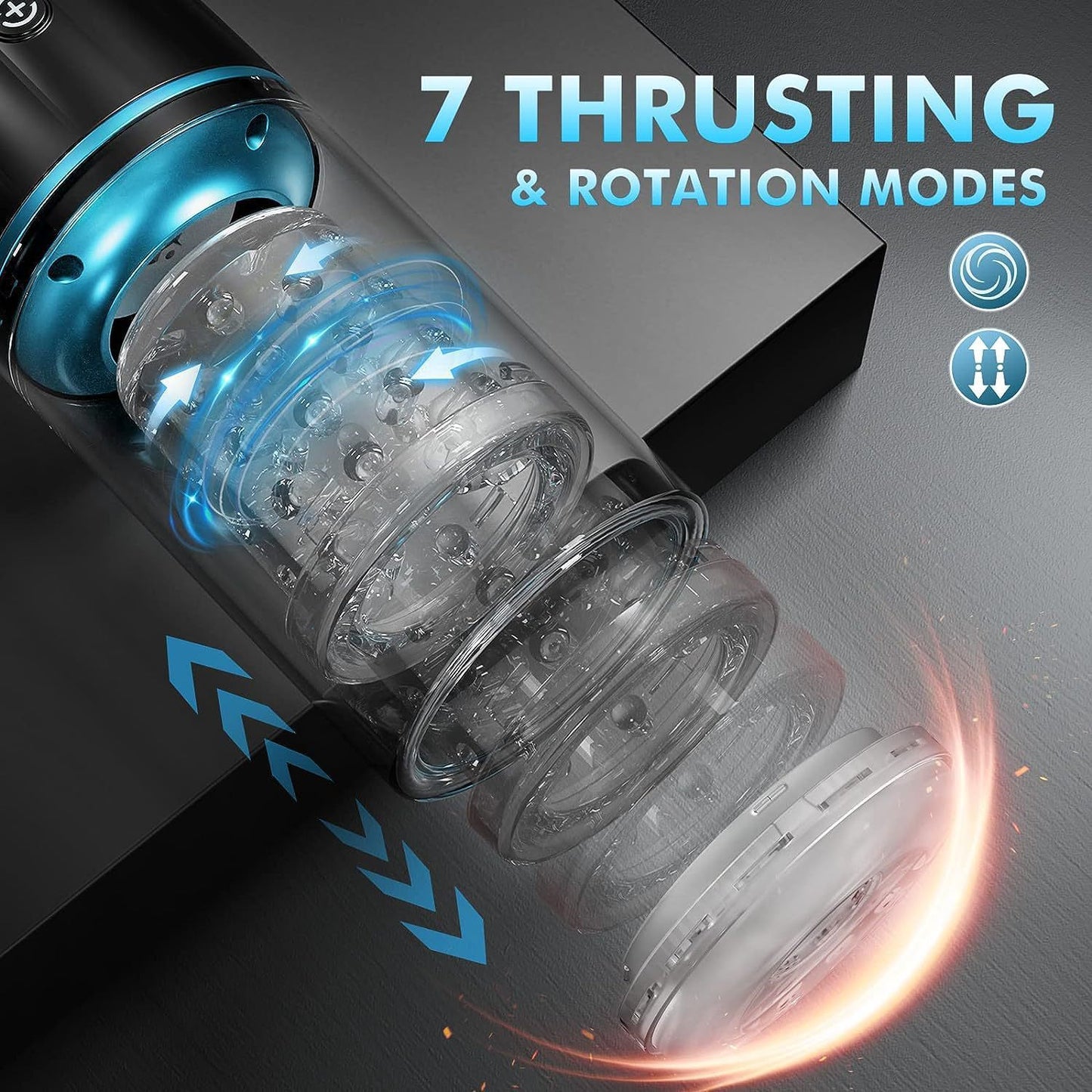 Hurricane Telescopic Rotating Airplane Bottle Men's Vibration Toy