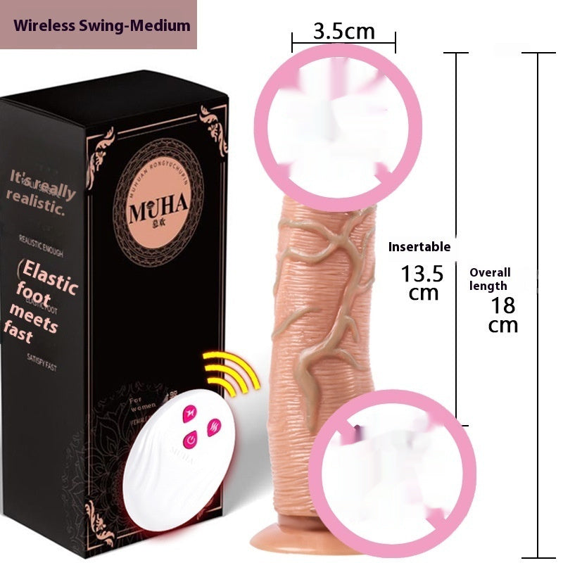 Charging Telescopic Remote Control Swing Heating Simulation Tongue Licking Vibrator For Women