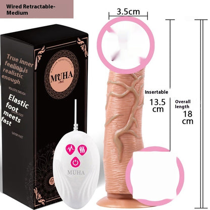 Charging Telescopic Remote Control Swing Heating Simulation Tongue Licking Vibrator For Women