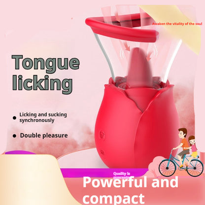 Rose Dream Making Female Tongue Licking Sucking Device